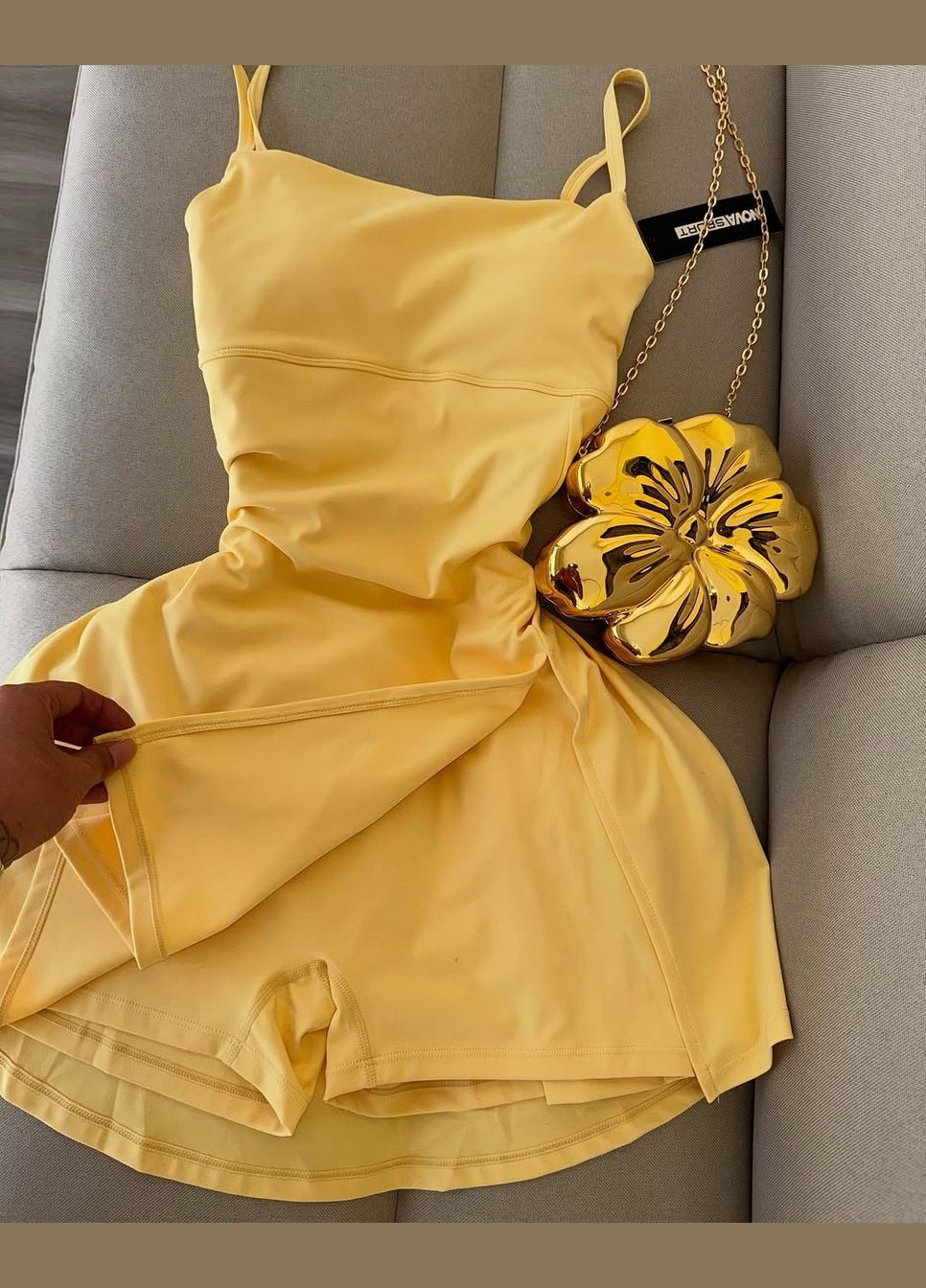 Желтое повседневный женское платье-комбинезон Україна однотонное