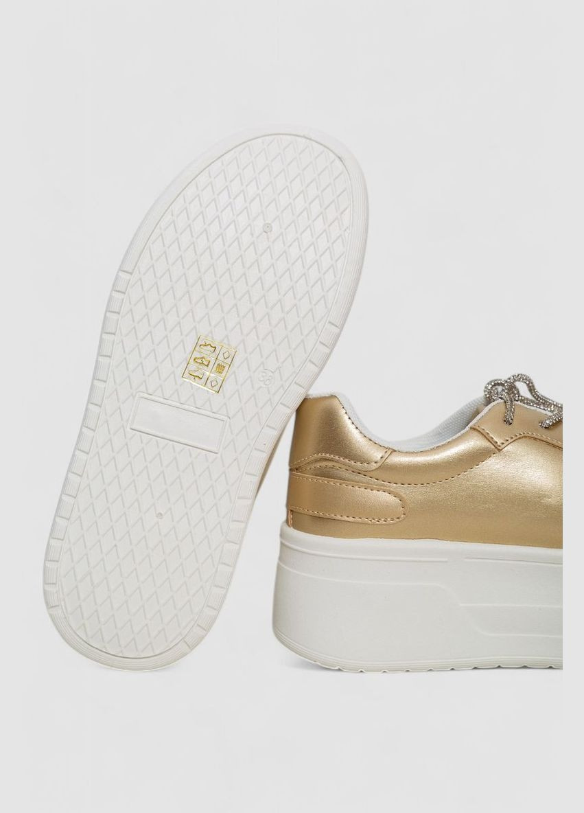 Кроссовки женские демисезонные на платформе,, 243R2024-17 Gollmony золотистые всесезоны (328921825)