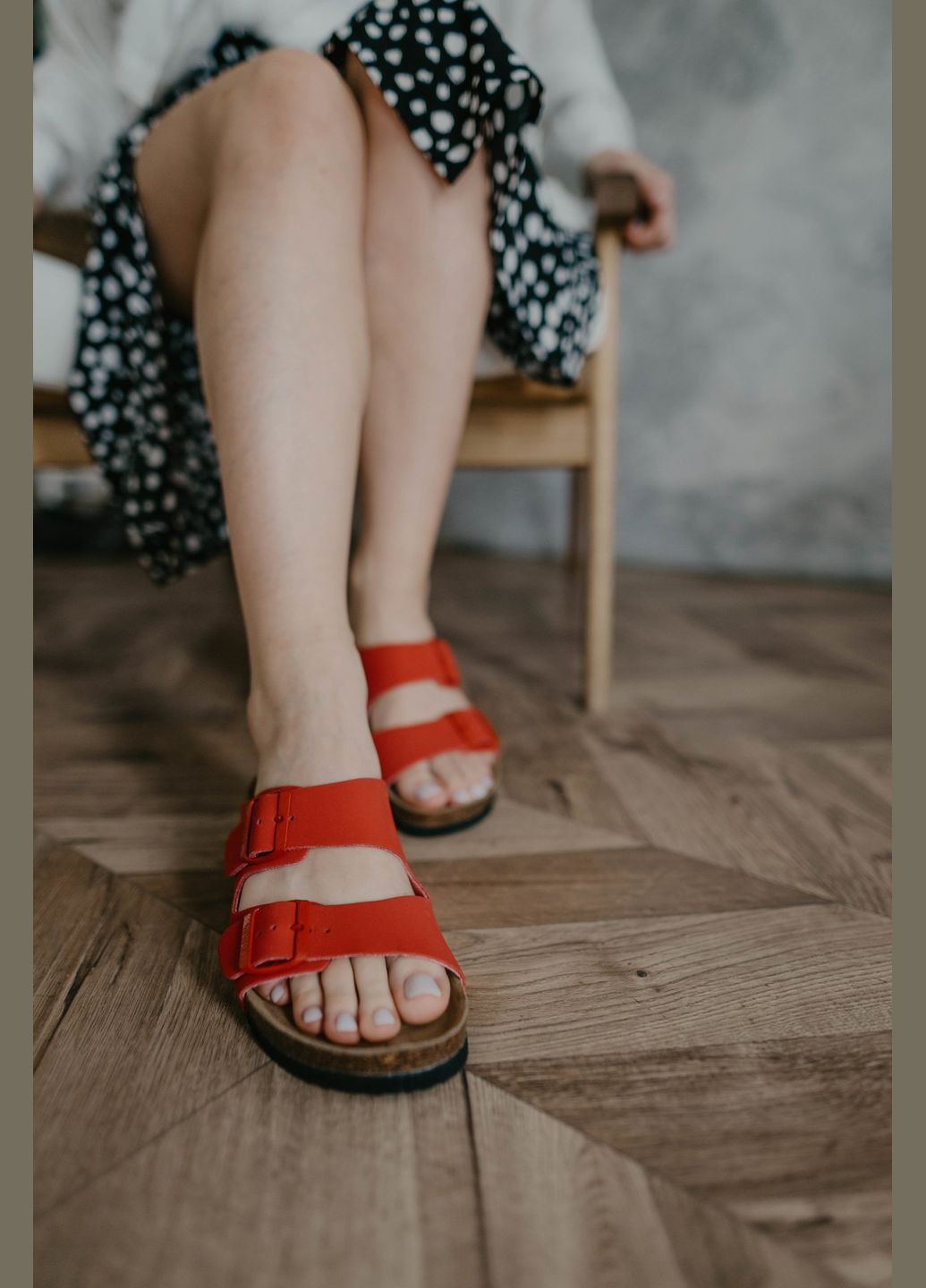 Цветные шлепанцы ортопедические женские arizona, (арт. gr-3355) красный ( ) Grubin