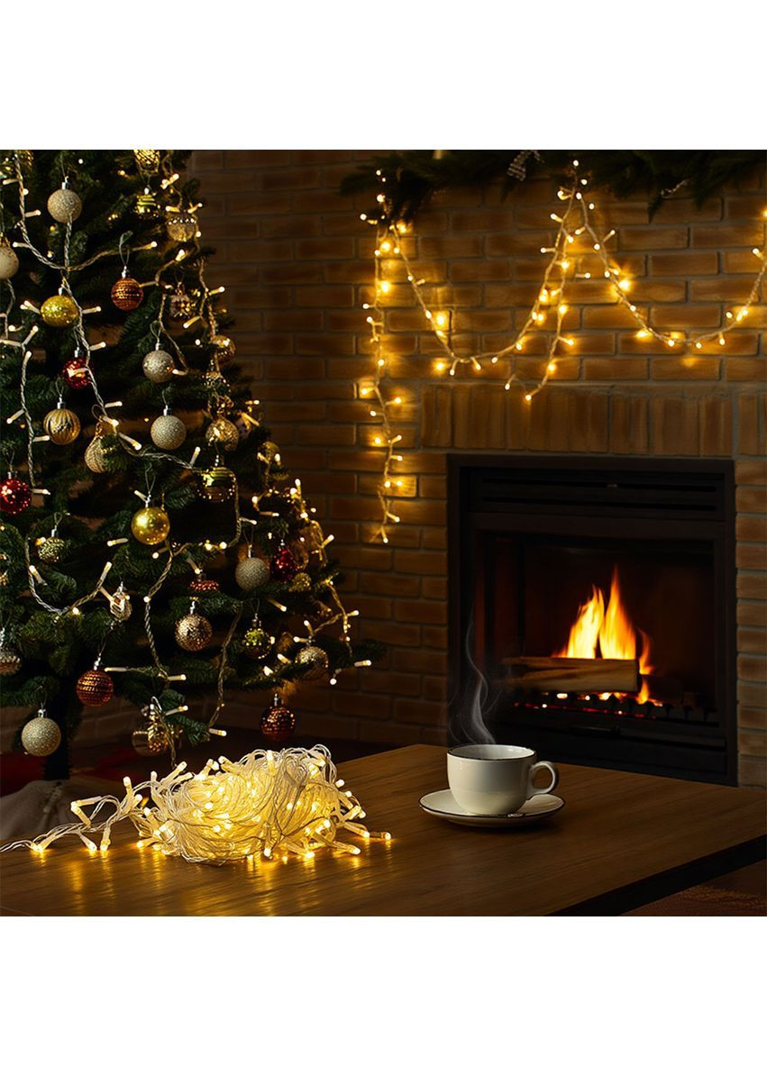 Гирлянда Нить 160 LED 14 м прозрачная, желтый GarlandoPro W160LED16MWY No Brand (363978607)