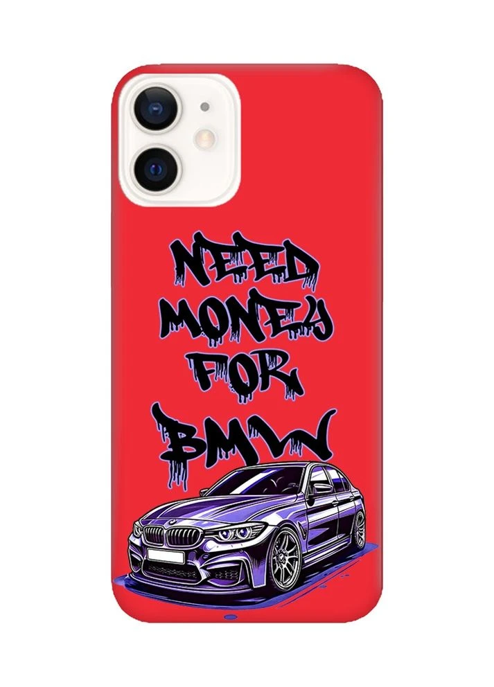 Матовий червоний чохол на Apple iPhone 12/12 Pro Хочу БМВ (принт 386) CASE CONTROL (360702596)