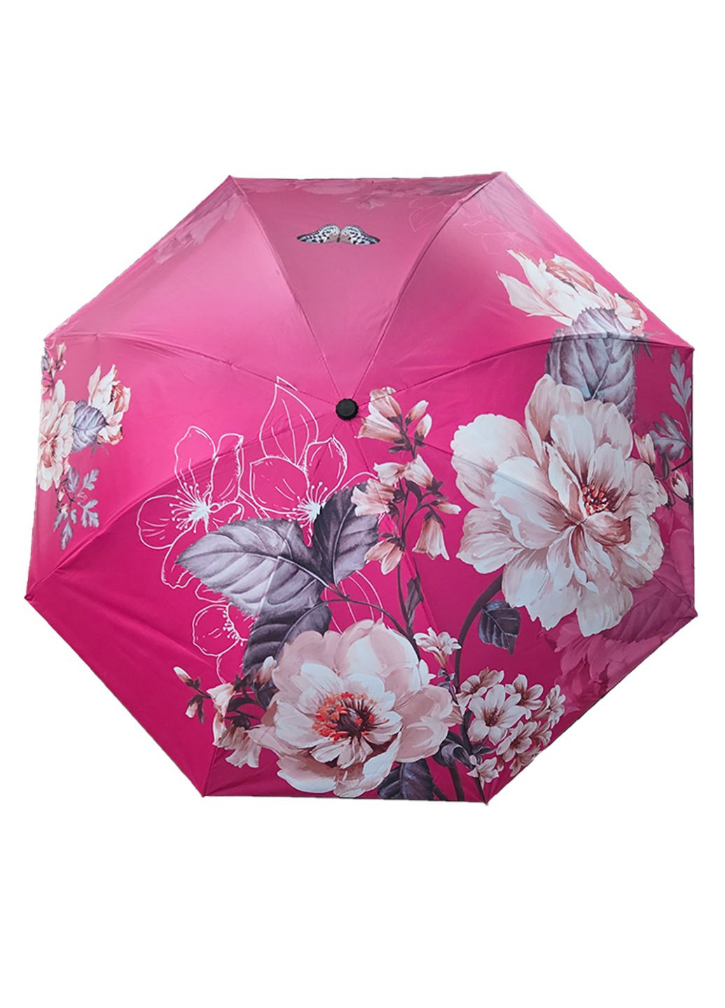 Рожева парасолька жіноча механика Luvete середня система антивітер (336889349)