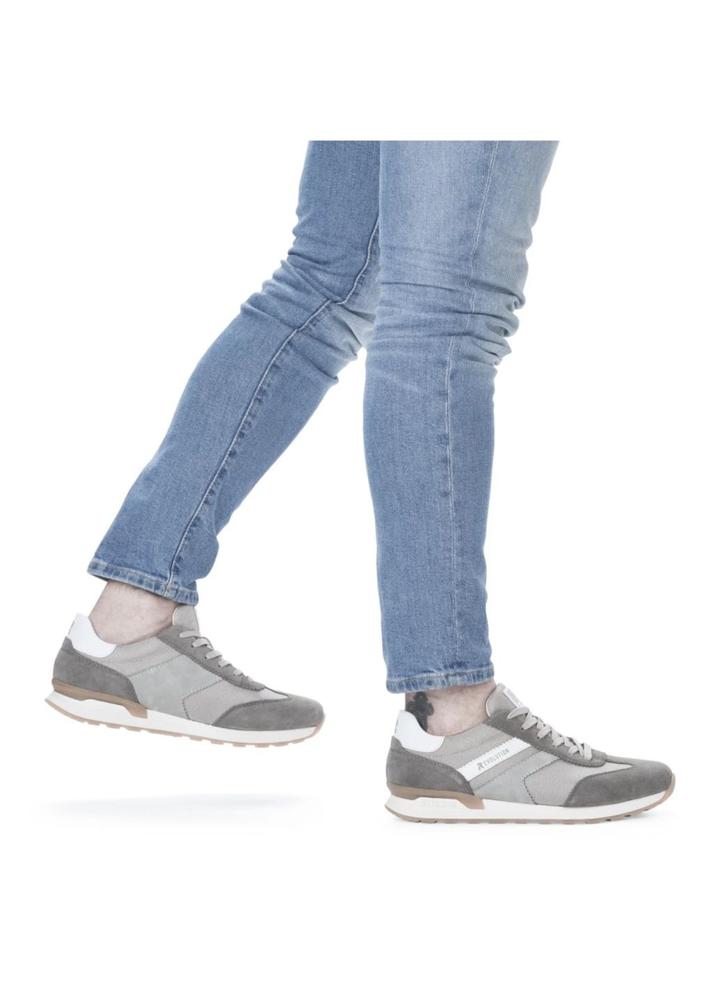 Сірі кросівки (р) шкіра/текстиль 0-2-2-u-0301-60 Rieker