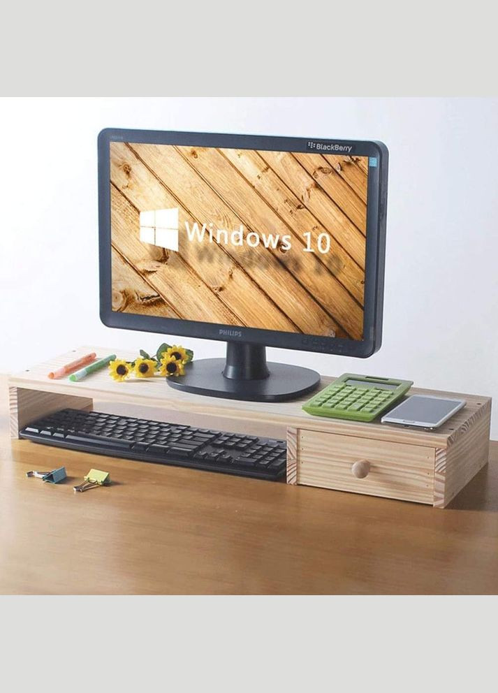 Підставка для монітора з дерева Шибам бланже (ПДМ-000401) No Brand (328414215)