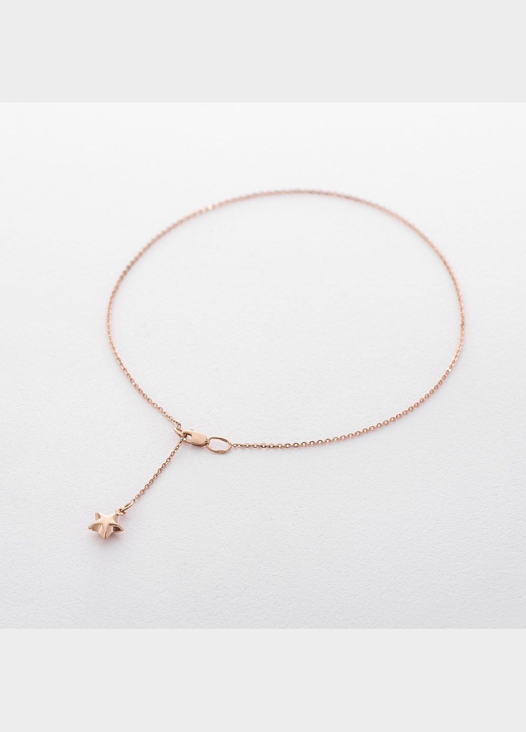 Золотий браслет на ногу Зірка б03605 29 29 Oniks (264023674)