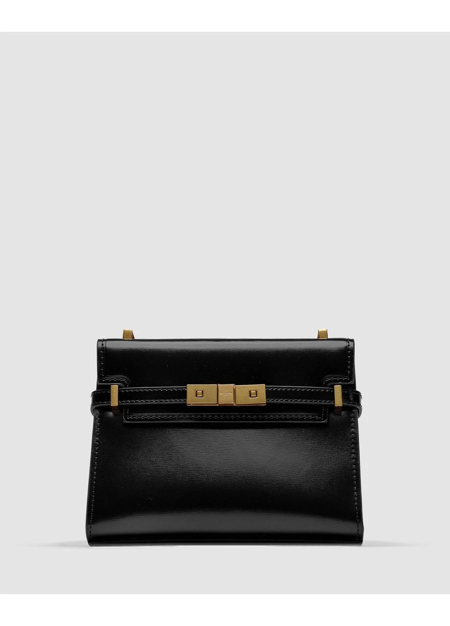 Сумка SAINT LAURENT Manhattan Mini Leather Shoulder Bag Black Ів Сен-Лоран No Brand (377508091)