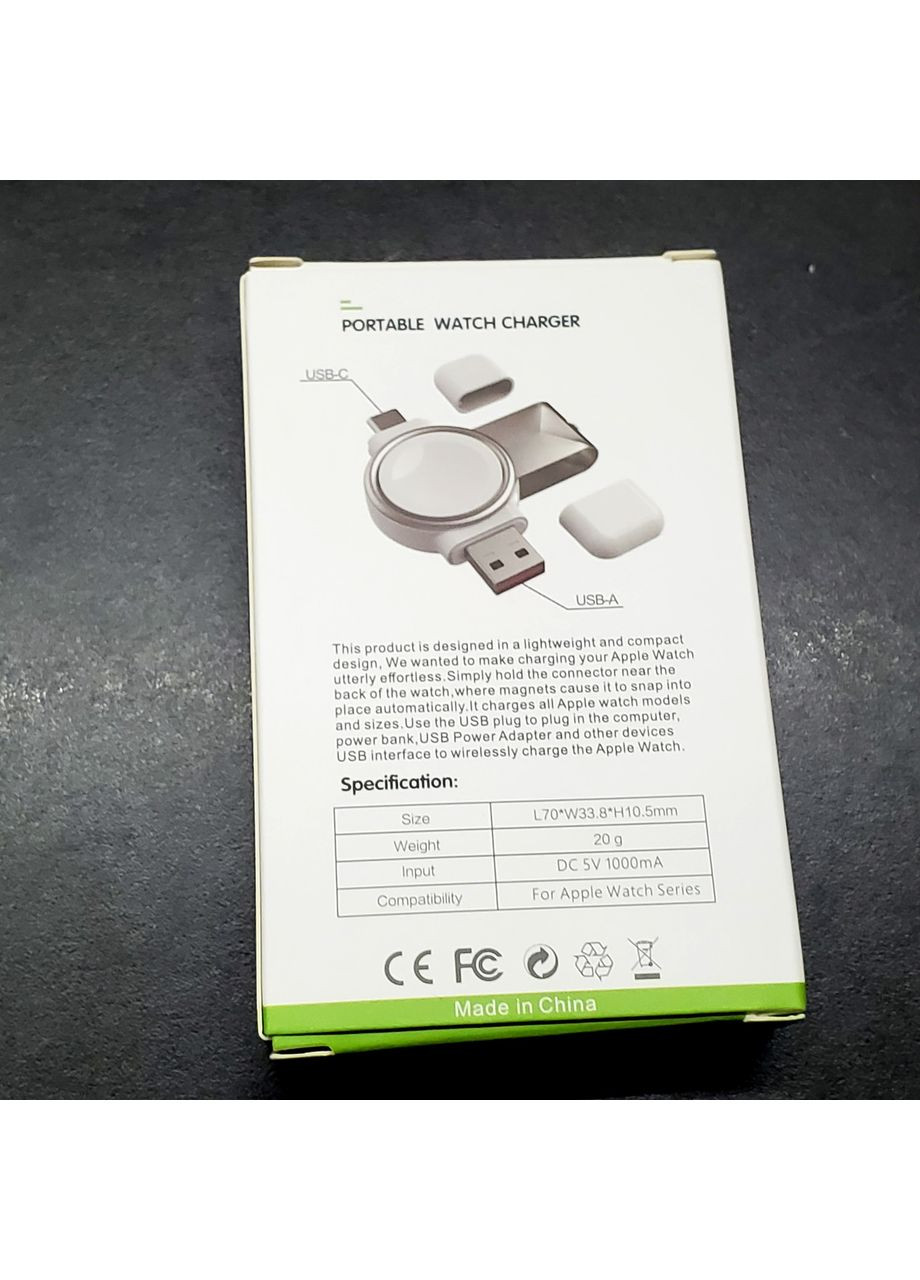 Беспроводная зарядка Magnetic для Apple Watch S1, S2, S3, S4, S5, S6, SE, S7, S8 No Brand (353497736)