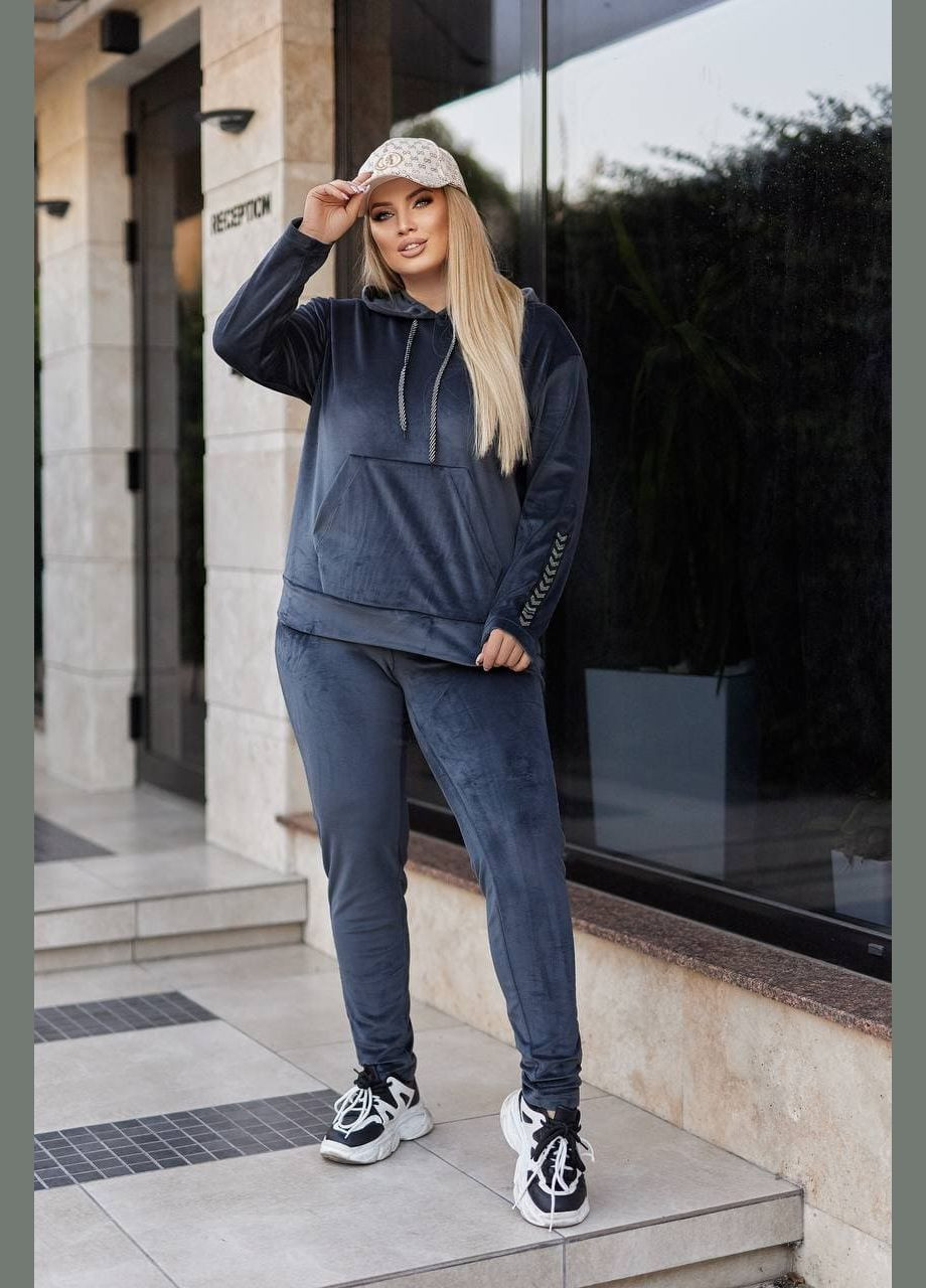 Женский велюровый костюм цвет фиолетовый New Trend (304647091)