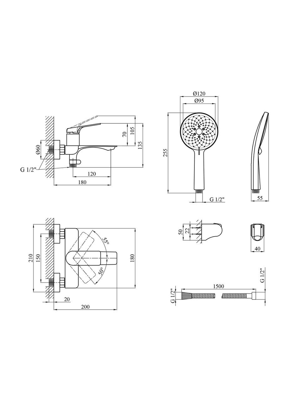 Смеситель для ванны KRP Graz - GRP060 Kroner (368600486)