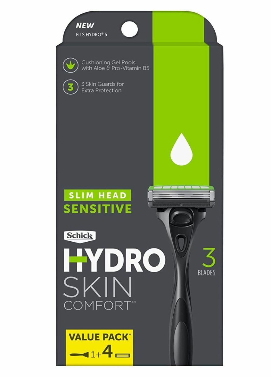 Бритва чоловіча Hydro Skin Comfort Slim Head Sensitive (1 станок + 4 картриджі) Schick (280265699)