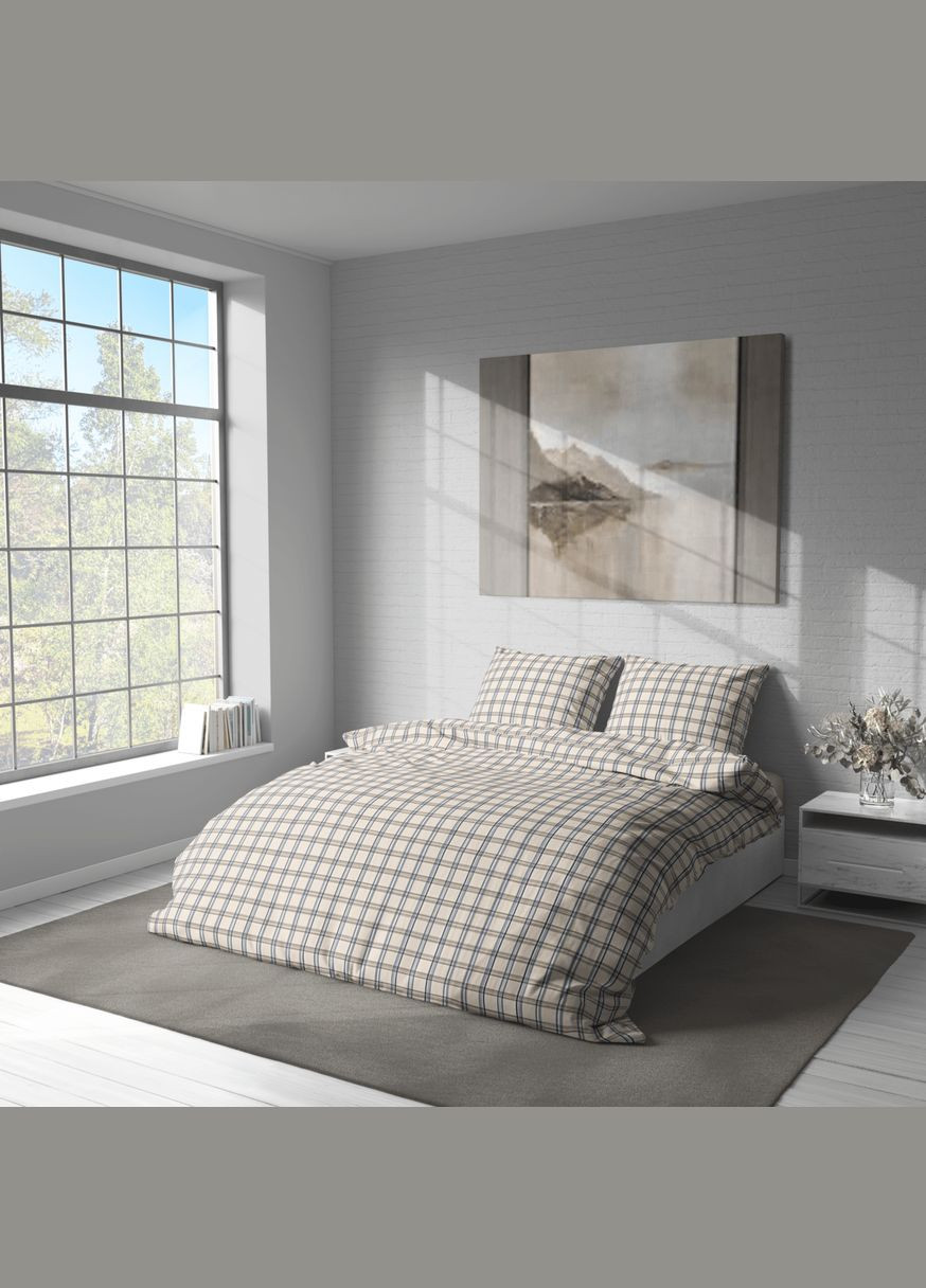 Постільна білизна " ", Полісатин, Бежевий, Євро P-0165 Lelit (316632489)