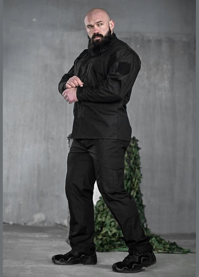 Тактический демисезонный уставной костюм черный No Brand