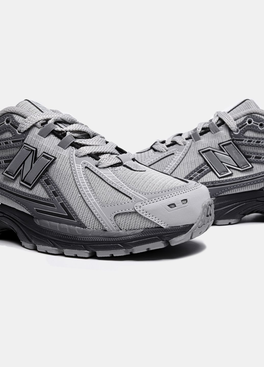 Сірі всесезонні кросівки new balance grey black No Brand 1906R