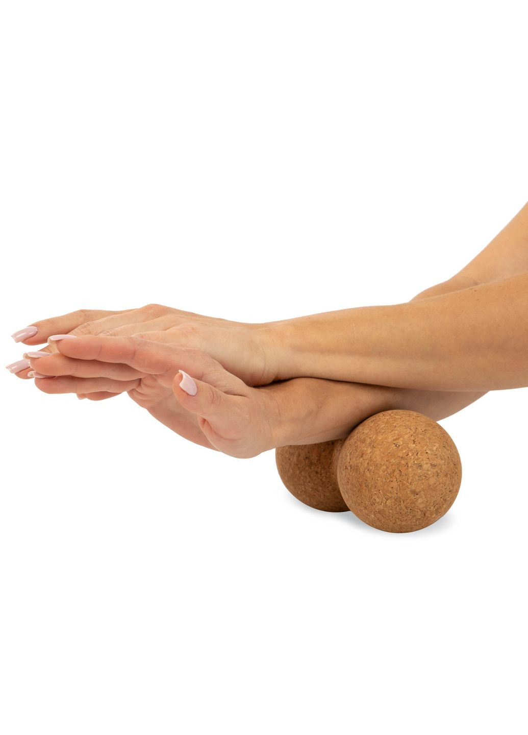 Мяч массажный двойной пробковый для МФР и самомассажа Duoball ø8см FI-1113 (пробковое дерево, размер SP-Sport (361440025)