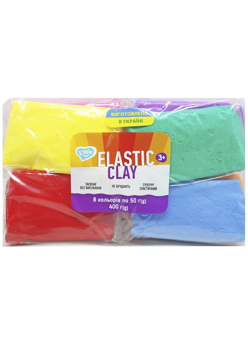Набор воздушного пластилина "Elastic Clay", 8 цветов MIC (290251679)