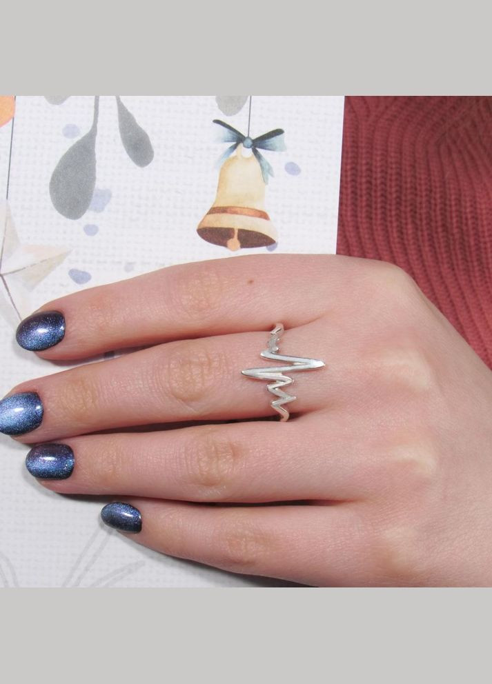 Серебряное кольцо "Пульс" 18 No Brand (350667100)