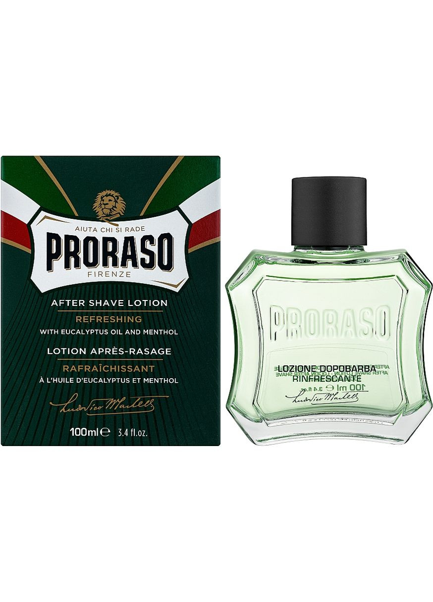 Лосьон после бритья, с ментолом и эвкалиптом Green After Shave Lotion 100ml (475087-34352) Proraso (368666215)