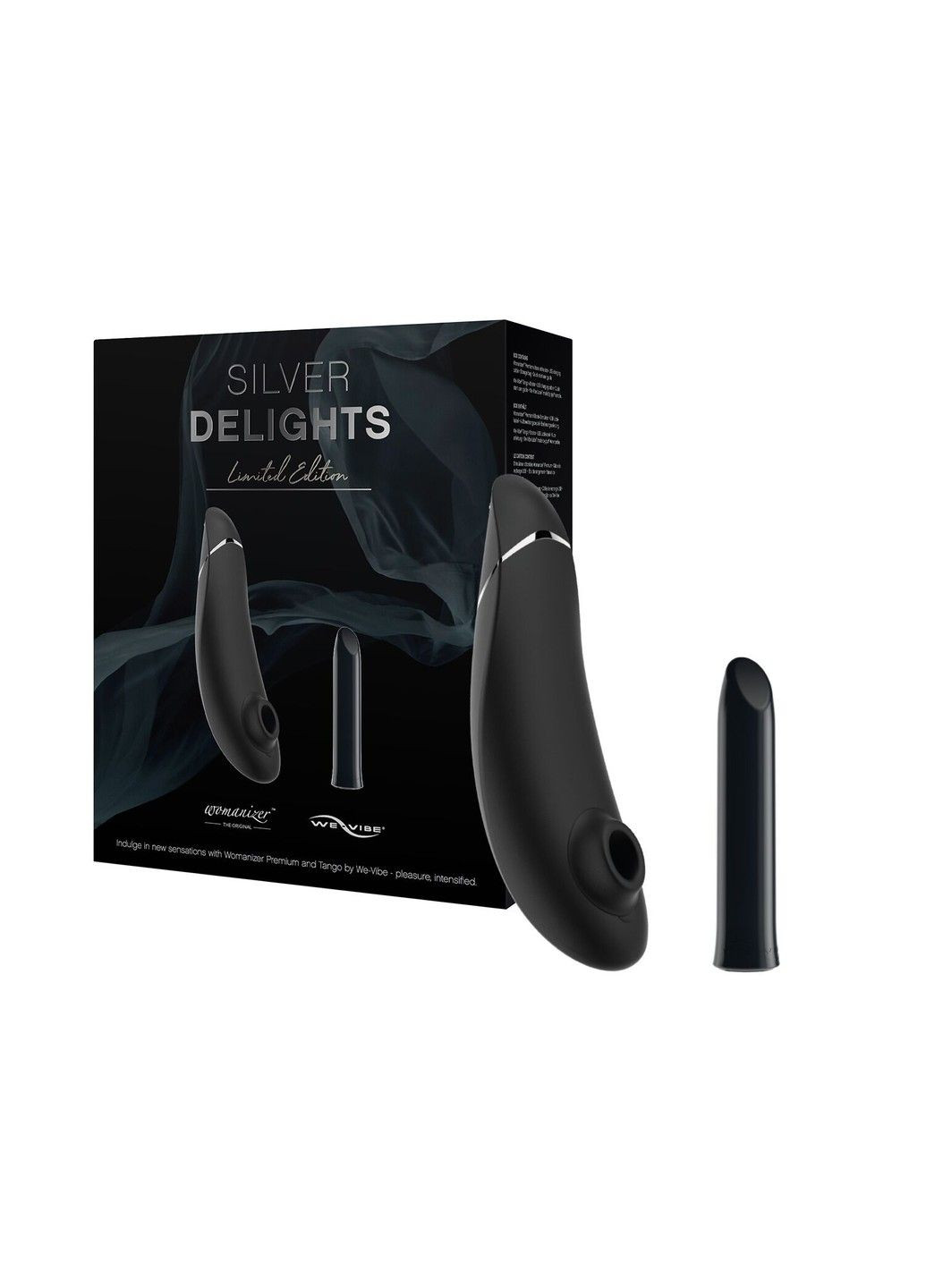 Преміальний подарунковий набір Silver Delights Collection: Premium та We-Vibe Tango Womanizer (298349070)