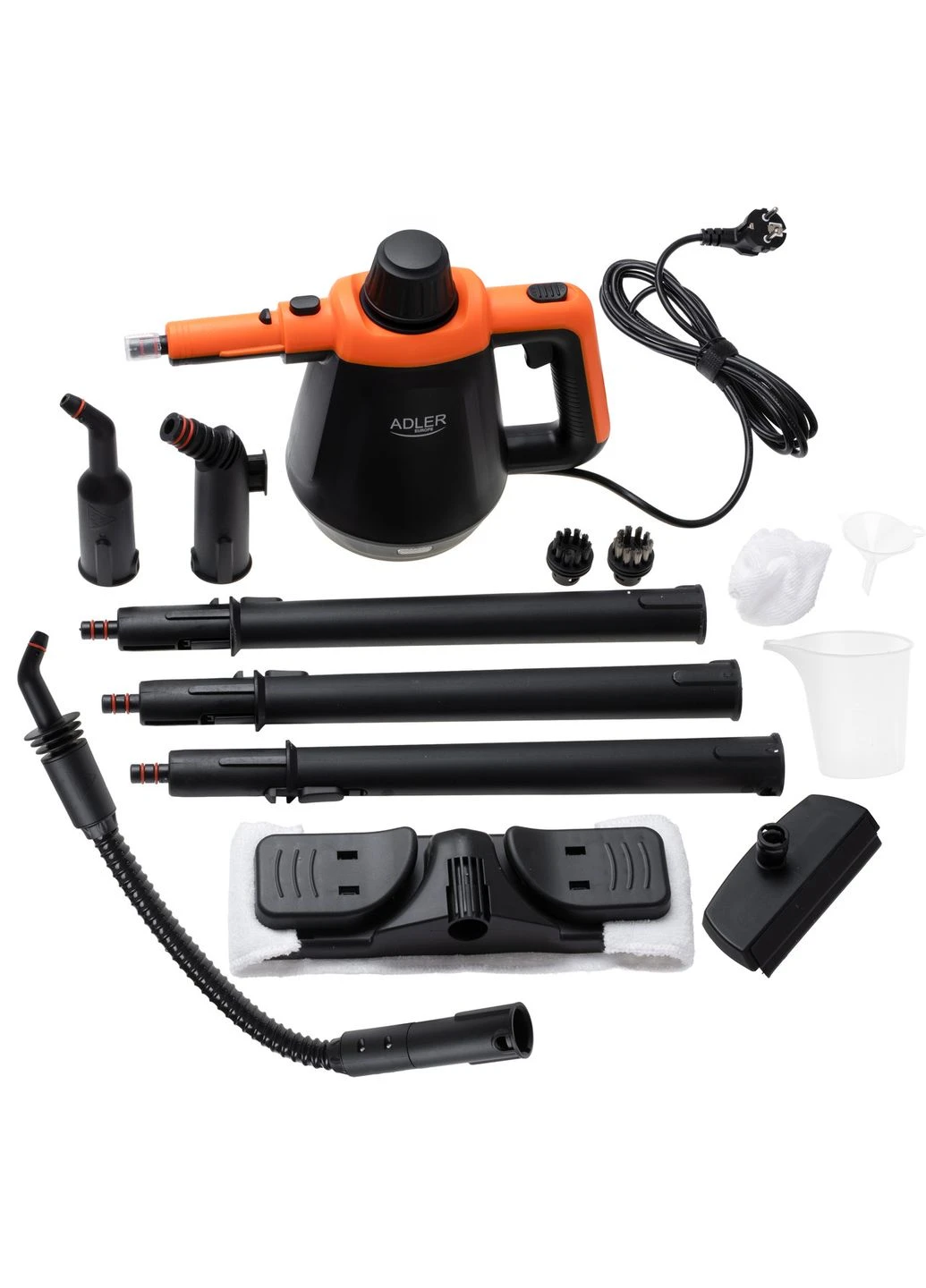 Пароочисник відпарювач з комплектом насадок Steam Cleaner 2000 Вт 3.5 Бара 450 мл (AD 7038 B) Adler (368707702)
