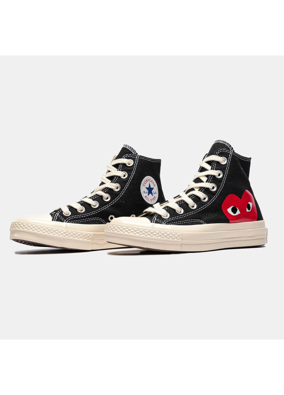Білі Осінні кеди чоловічі converse chuck taylor all star 70 hi comme des garcons play black a08791c конверс No Brand