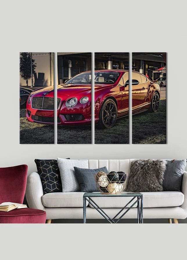 Модульная картина из 4 частей на холсте Люксовый автомобиль Bentley continental gt 89x53 см (113-41) KilArt (380029956)