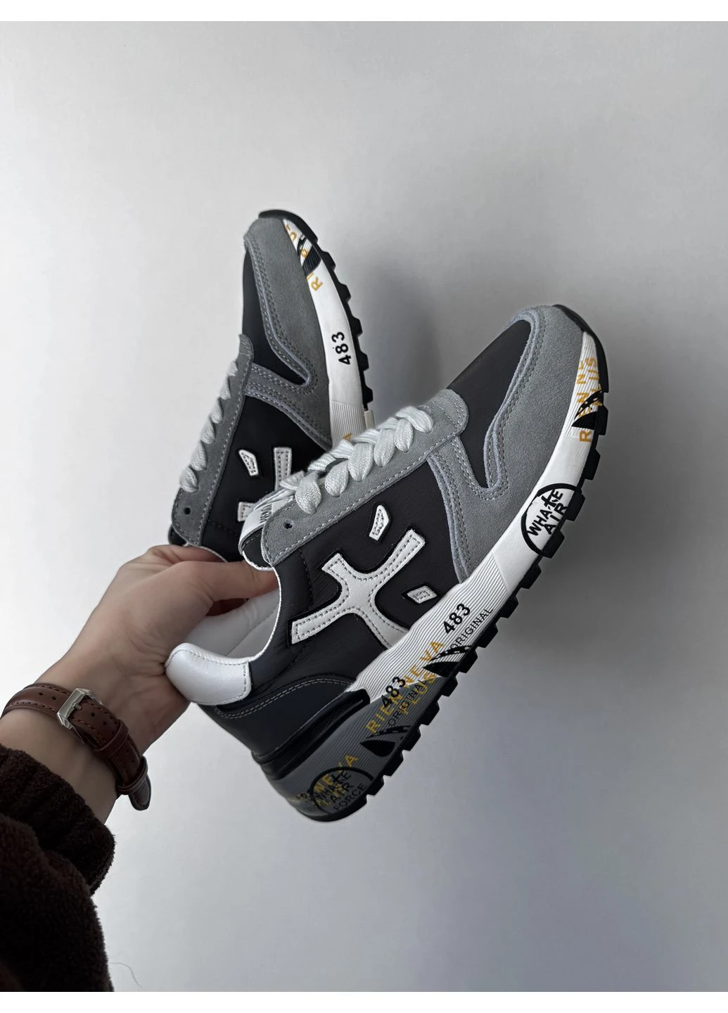 КРОСІВКИ ЖІНОЧІ PREMIATA MICK GREY/BLACK ПРЕМІАТА ЧОРНІ No Brand чорні демісезони (390651651)