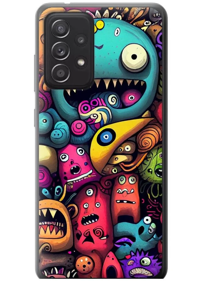 2D пластиковый чехол 'Cмешные монстры' для Endorphone Samsung Galaxy A52s 5G A528B (303358711)
