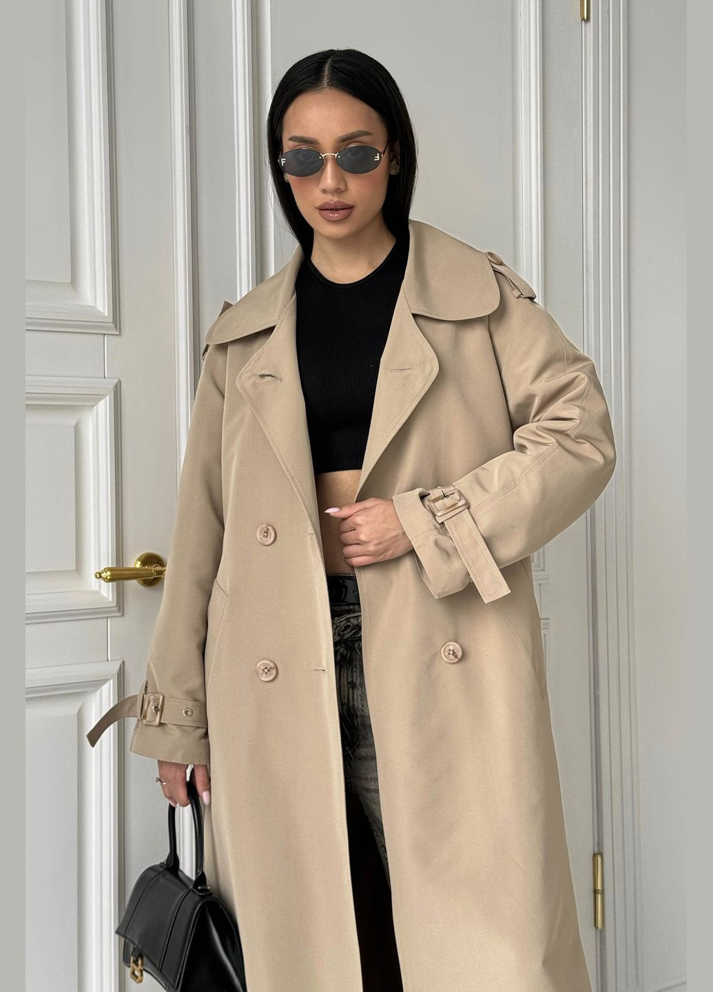 Бежевое демисезонное Тренч Liton