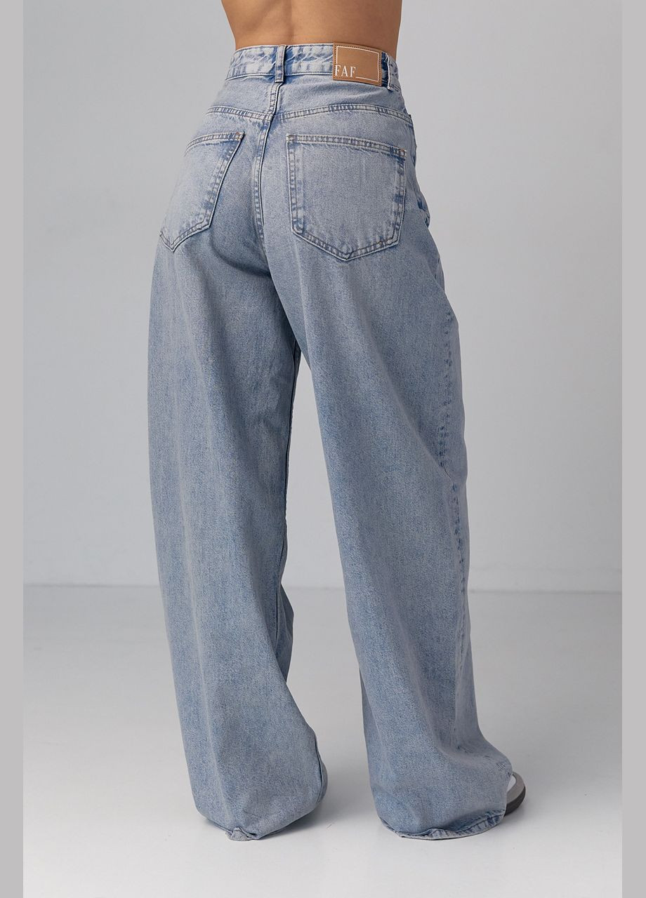 Жіночі джинси wide-leg - синій Lurex - (293293088)