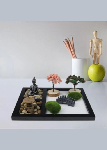 Настільний декор міні-сад садовий пісочний стіл дзен для медитації No Brand (278654747)