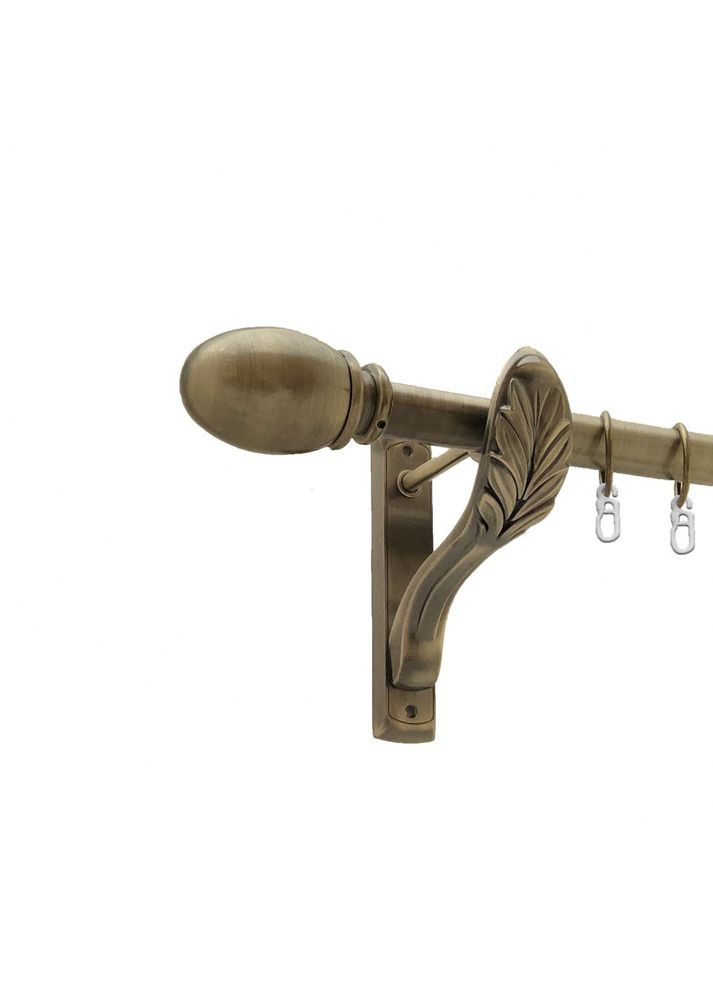 Карниз Белуно металлический однорядный ретро гладкая труба Антик 25 мм 240 см (4224647) ORVIT (300845603)