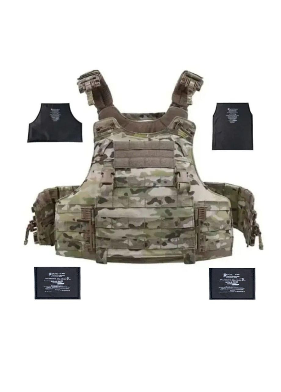 Плитоноска Quad Release Carrier L multicam з балістичними вставками 1 та 2 класу Warrior Assault Systems (350668248)