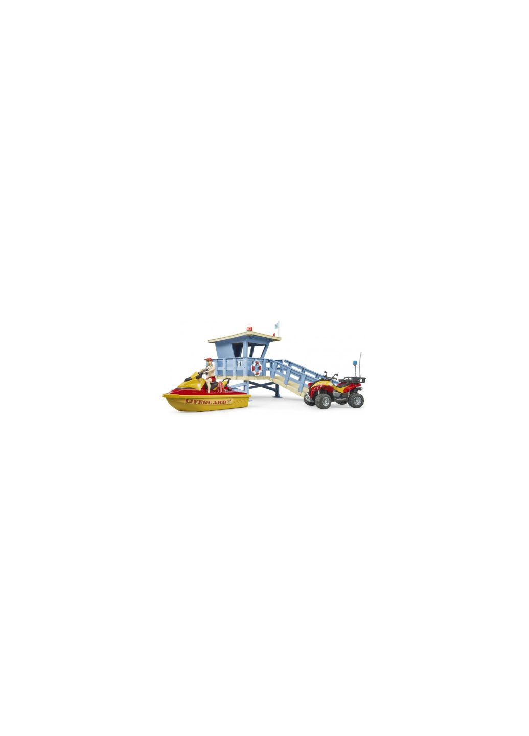 Игровой набор Спасательная водная станция с квадроциклом и скутером (62780) Bruder рятувальна водна станція з квадроциклом та скутеро (275646503)