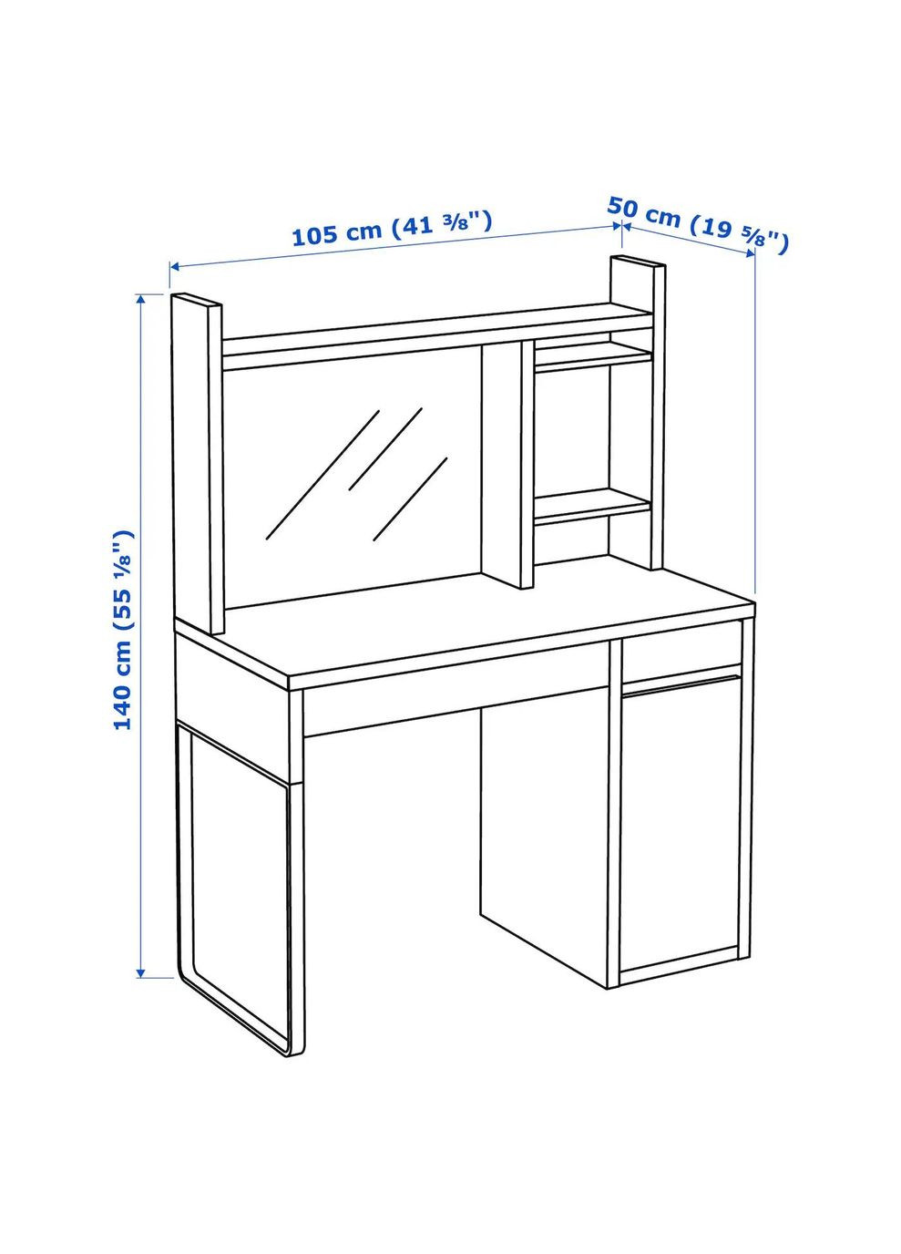 Письмовий стіл ІКЕА MICKE 105х50 см (s09903014) IKEA (278406691)