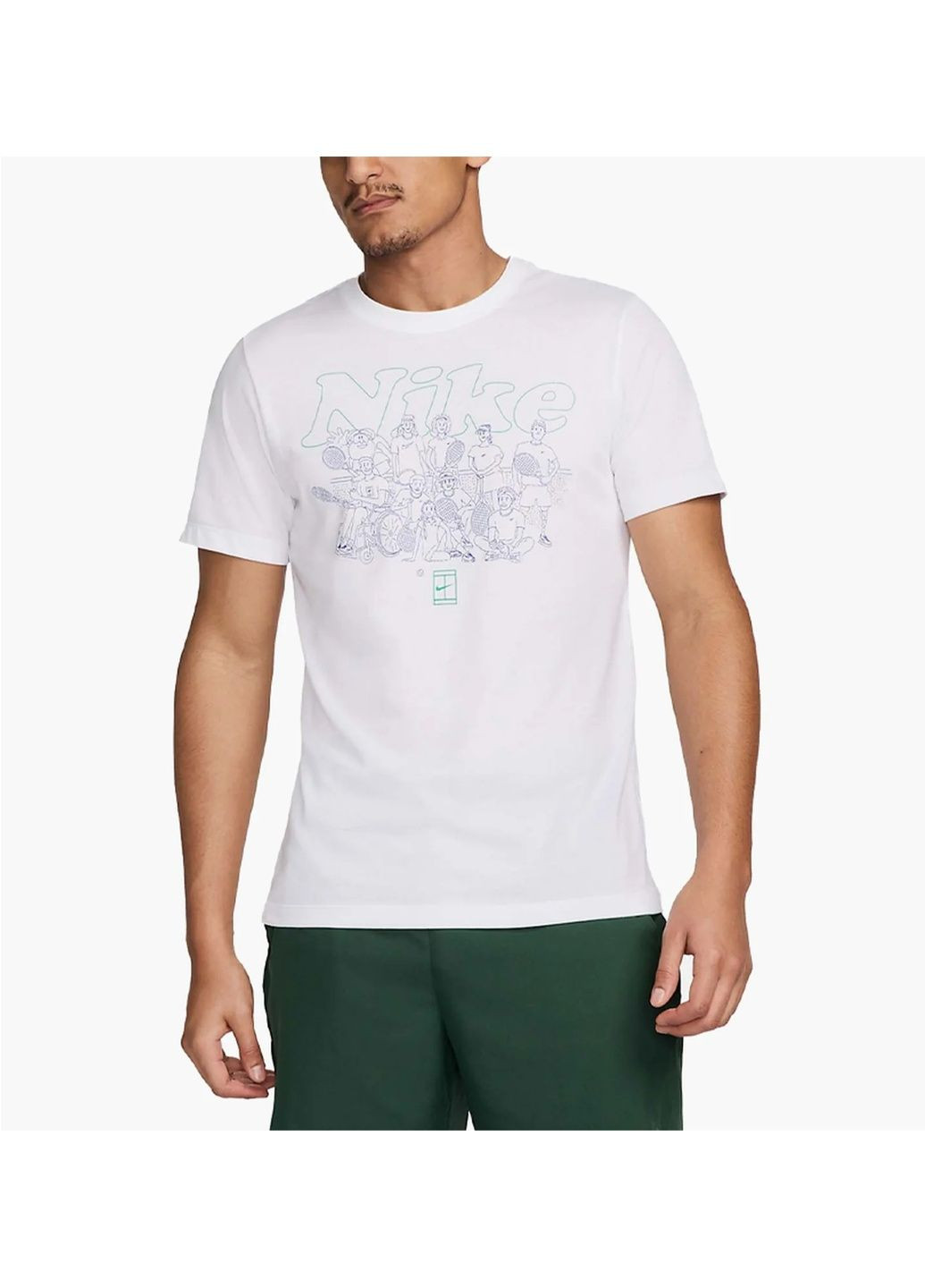 Белая мужская футболка m nkct df tee oc su24 white Nike