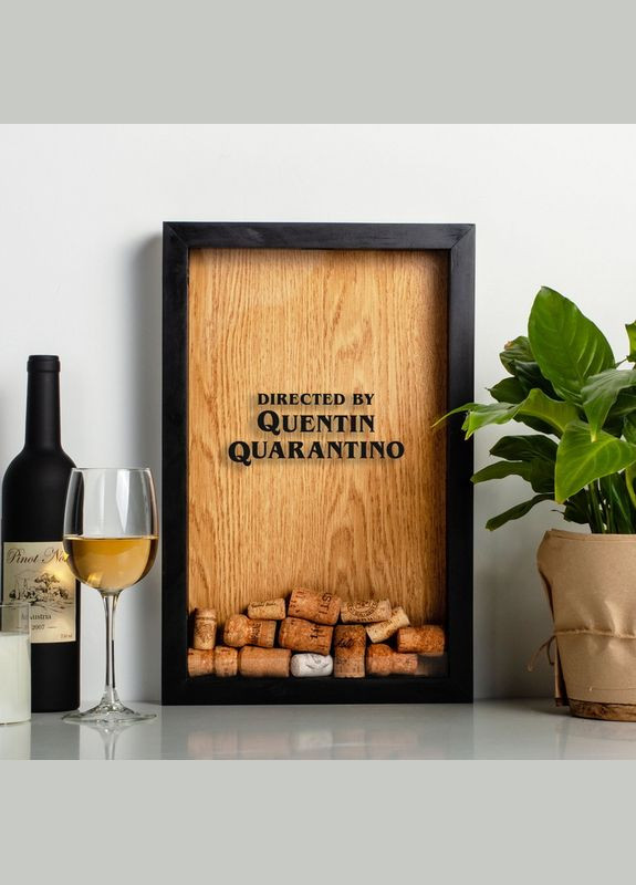 Копилка для винных пробок "Quentin Quarantino" (HK-vin-12) black-brown BeriDari (269992441)