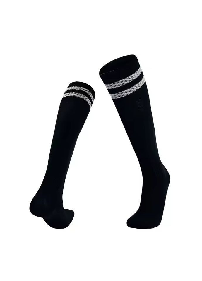 Детские гетры футбольные носки Sport 32-37 черные с белыми полосками No Brand (362457241)
