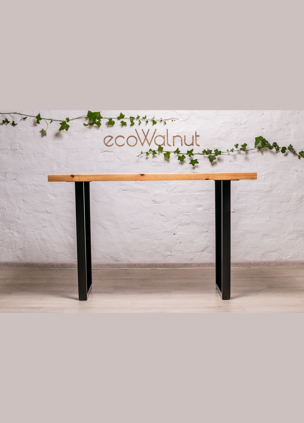 Стіл із прямокутними краями L (сосна) Стіл з вирізами для гаджетів та інших речей EcoWalnut (294342581)