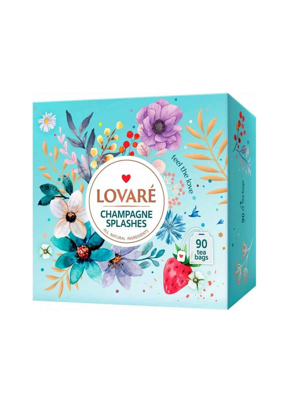Смесь чая пакетированного 90 пакетиков Брызги шампанского конверт Lovare (357219052)