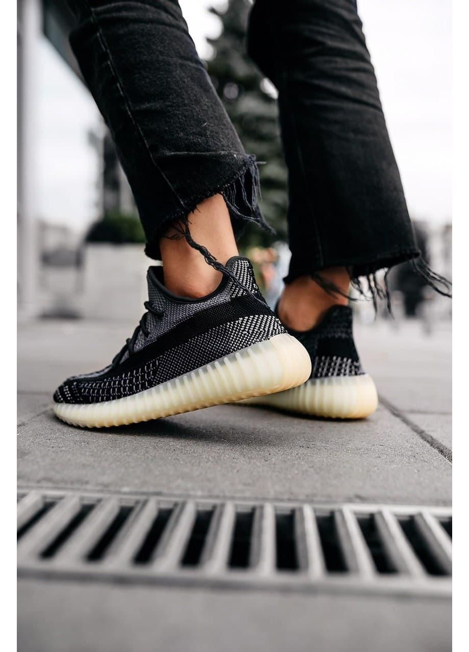 КРОССОВКИ ЖЕНСКИЕ ADIDAS YEEZY BOOST 350 V2 ASRIEL АДИДАС ИЗИ БУСТ No Brand чёрные демисезоны (369387329)
