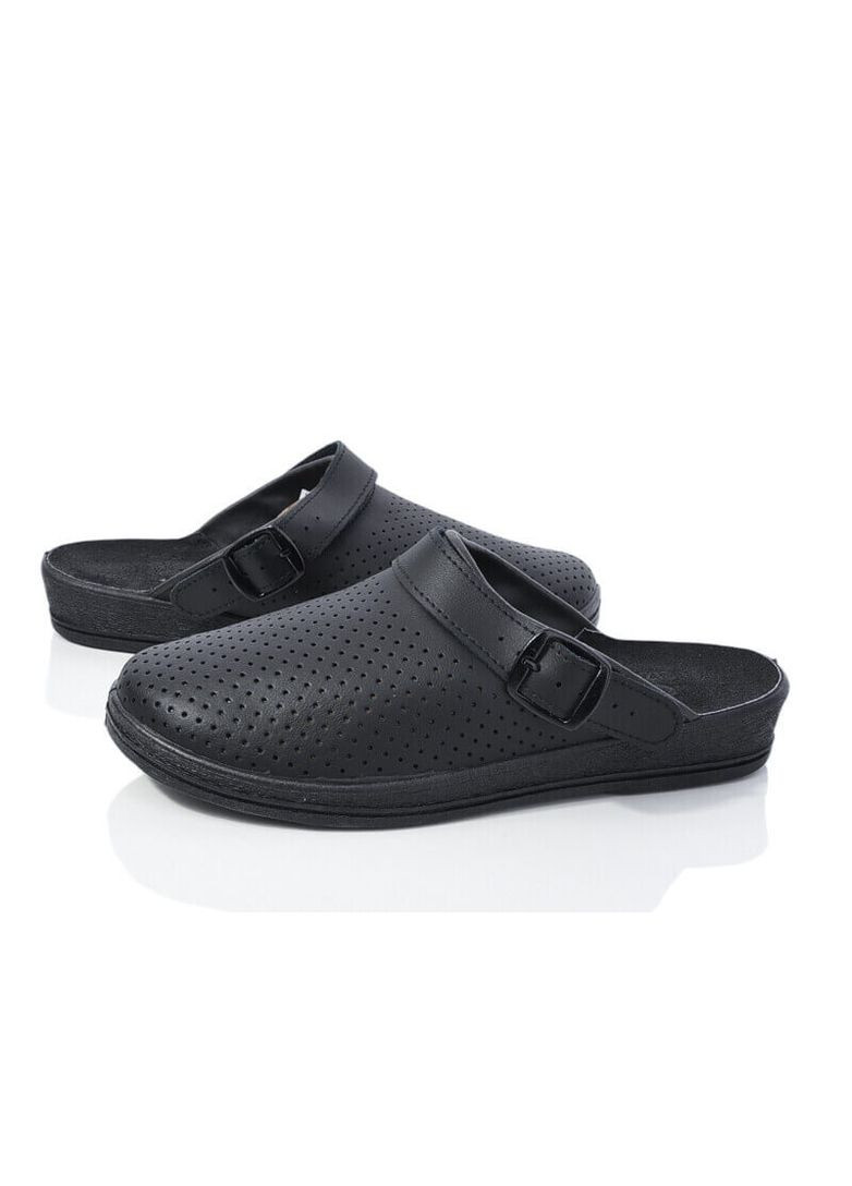 Черные медицинские тапочки женские рая черные (74070105-37) FLOCC