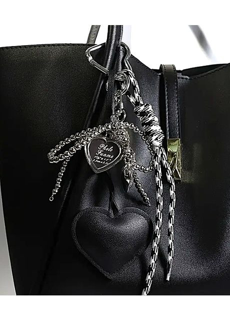 Брелок - підвіска для сумки, ключів, телефону Чорна No Brand (361971483)