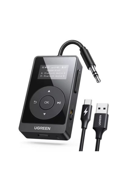 Bluetooth-ресивер-трансмітер BT503. 3.5mm, Bluetooth 5.3, aptX HD Ugreen (360400341)