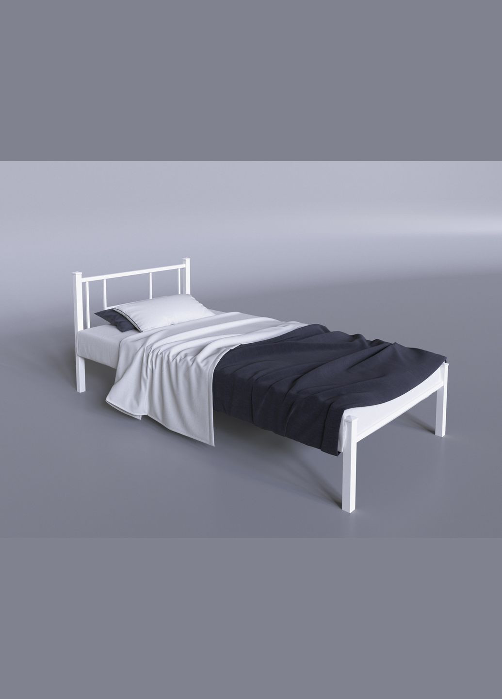 Односпальная металлическая кровать Амис мини от ТМ Теnero 90х190, Каркас — металл расстояние 8 см., 1 ящик Tenero (315912708)