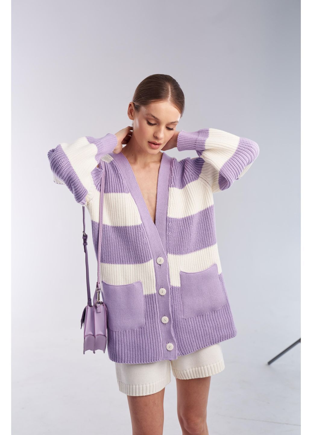 Лавандовый кардиган Merge