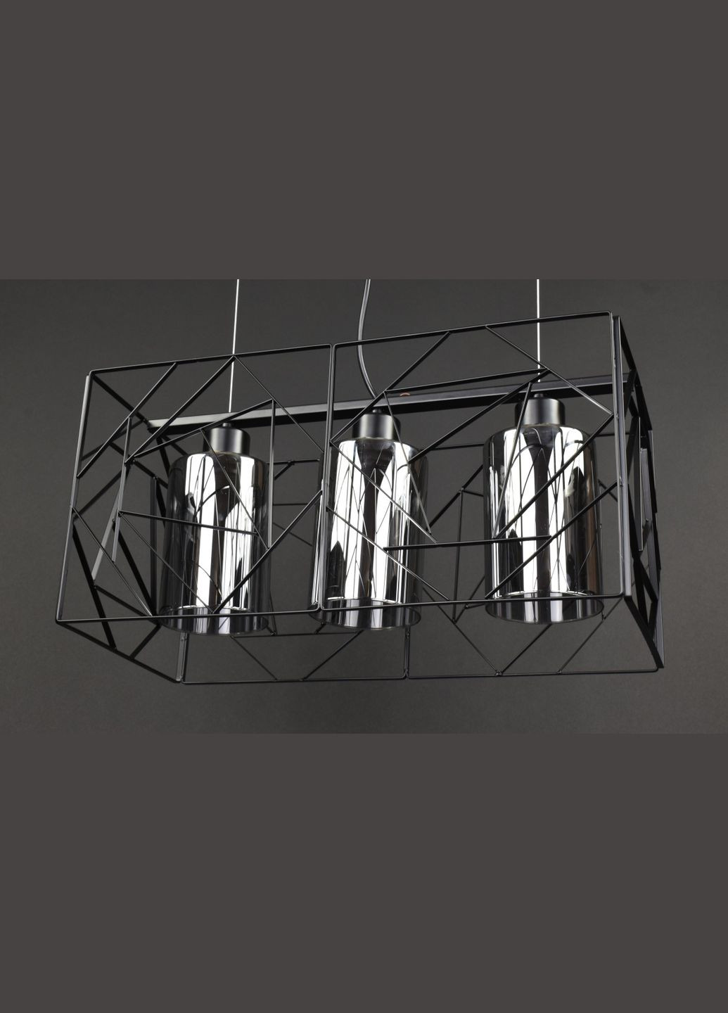 Люстра подвесная LOFT на 3 лампочки 27764 Черный 30-100х25х48 см. Sunnysky (364490825)