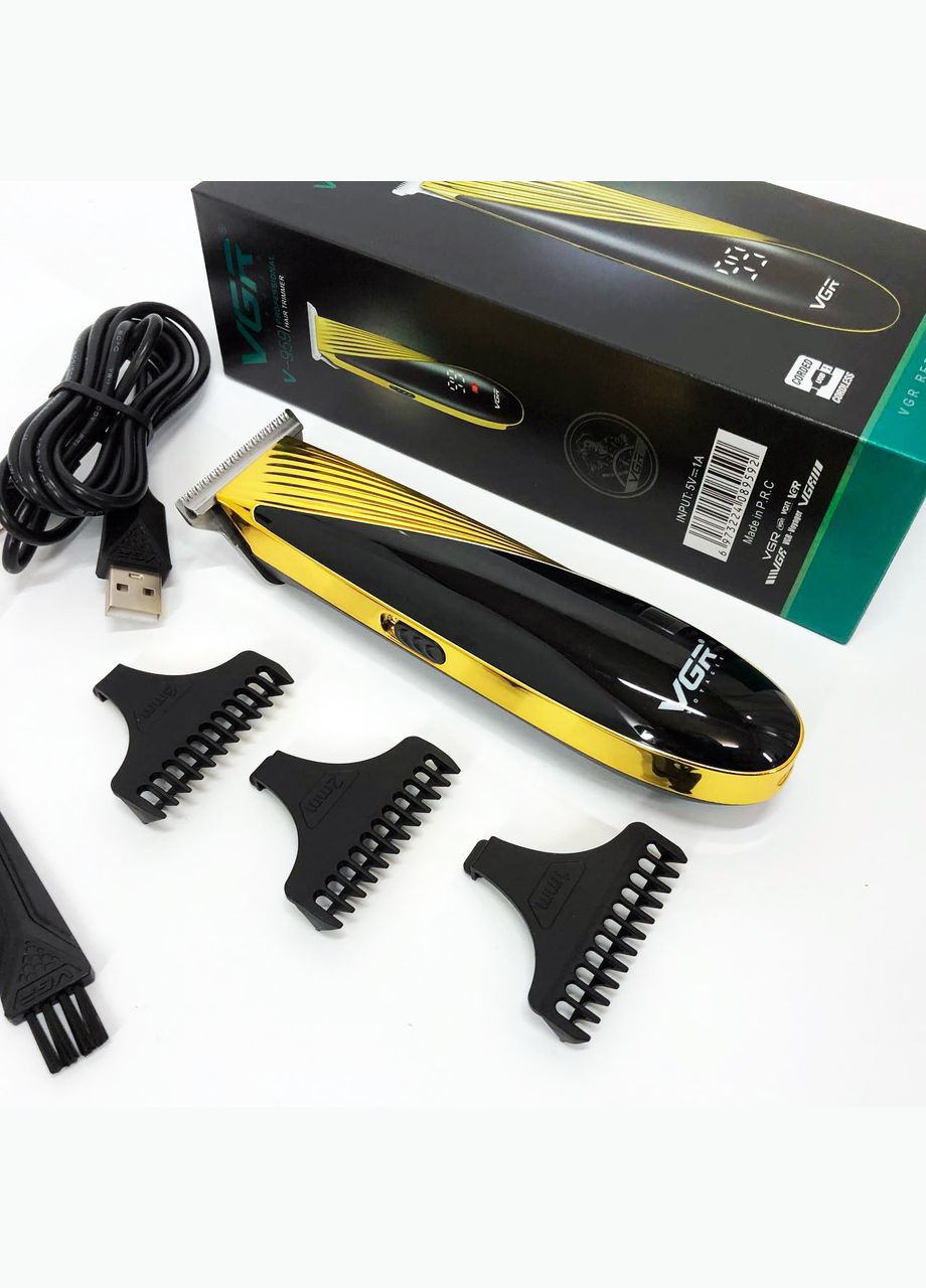 Машинка для стрижки акумуляторна V-959 тример для волосся та бороди VGR (364666063)