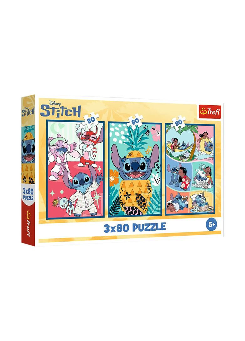 Пазли - 3в1 80 елм. - 34885 "Ліло і Стіч. Світ Стіча" Trefl (362422892)