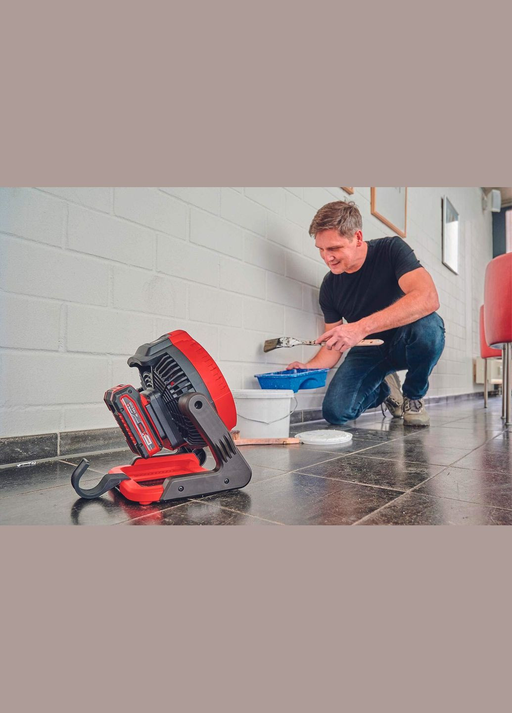 Вентилятор аккумуляторный GE-CF 18/2200 Li, 18В, PXC 180мм, 1200-2200об/мин, 1.2кг, без АКБ и ЗП Einhell (342113967)