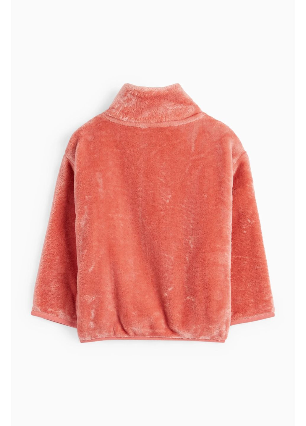C&A зип-свитшот тедди однотонный коралловый кэжуал